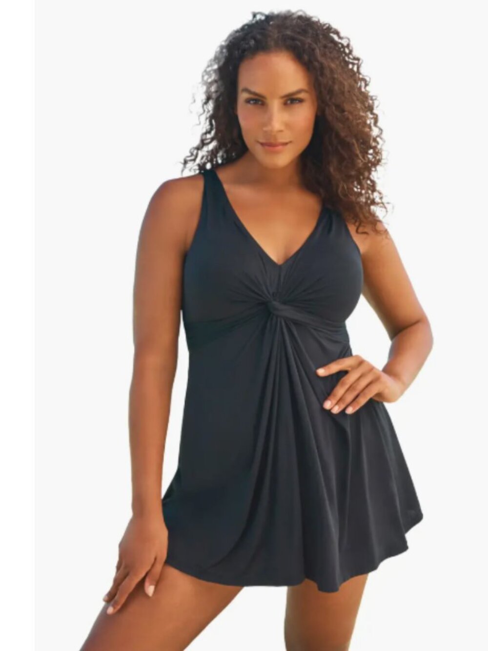 Miraclesuit Little Black Swimdress Marais Tummy Control Size 14